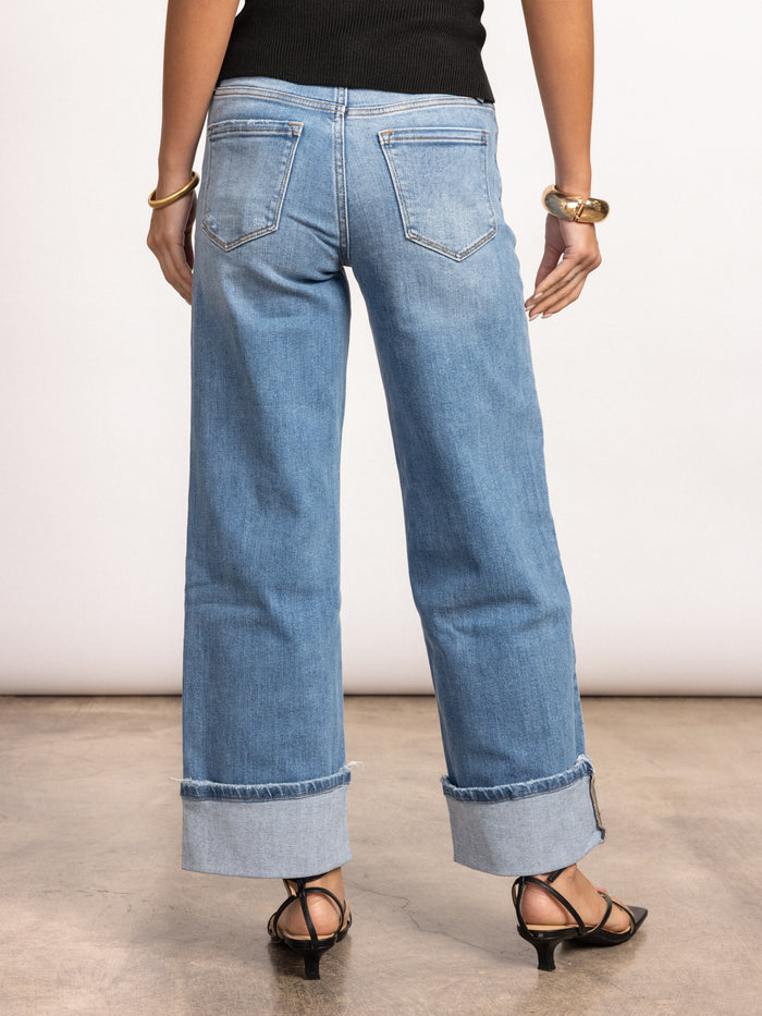 Good Luck Wide Leg Jeans - Stitch And Feather