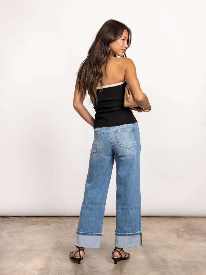 Good Luck Wide Leg Jeans - Stitch And Feather