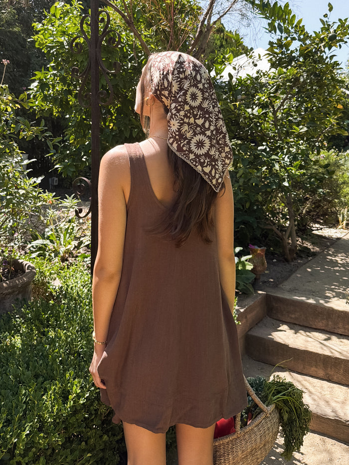 Greta Linen Mini Dress - Stitch And Feather