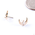 Guardian Mercury Press-fit End in Gold from Junipurr Jewelry in yellow gold with clear CZ