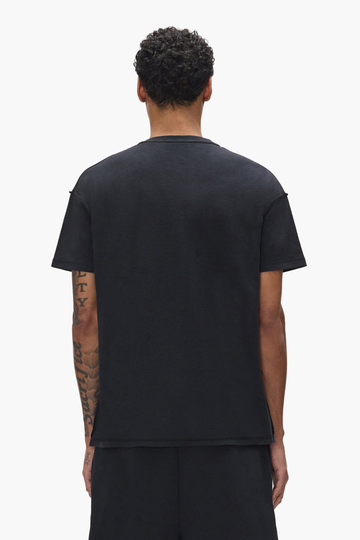 Half & Half Wordmark Tee in regular fit with textured jersey and screen print detail