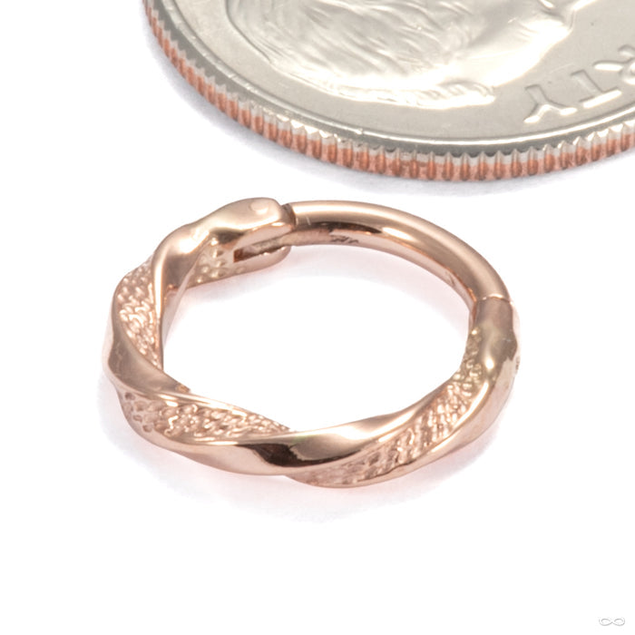 Hammer of Dawn Clicker in 14k Rose Gold from Seasons Handmade