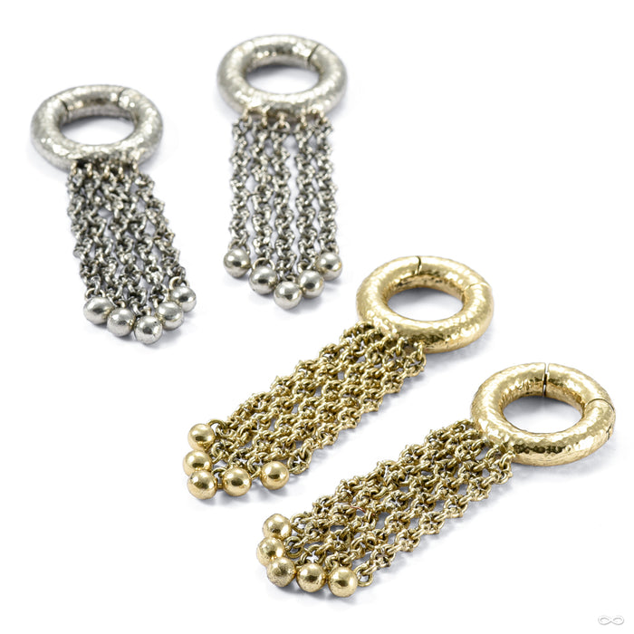 Hammered Chainlink Clicker Weights from Symmetry Body Jewelry in various materials