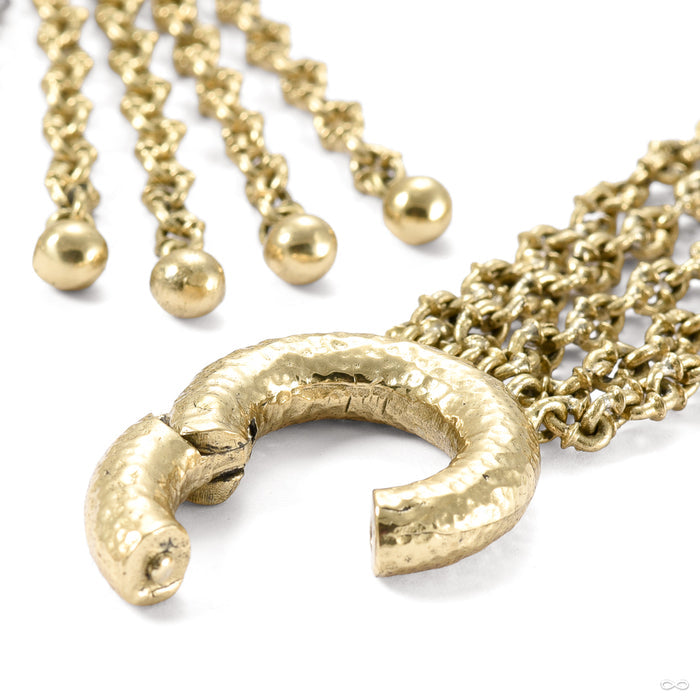 Hammered Chainlink Clicker Weights from Symmetry Body Jewelry open clasp detail