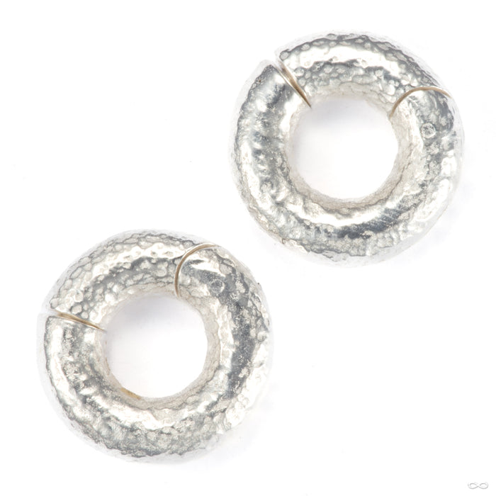 Hammered Clicker Weights Silver 2g from Symmetry Body Jewelry