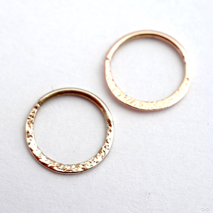 Hammered Seam Ring in Gold from Sacred Symbols in yellow gold