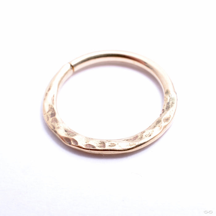Hammered Seam Ring in Gold from Sacred Symbols in yellow gold