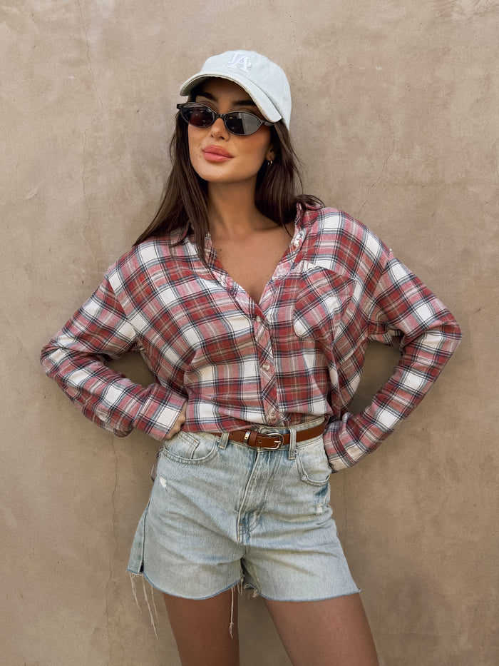 Harvest Oversized Flannel - Stitch And Feather