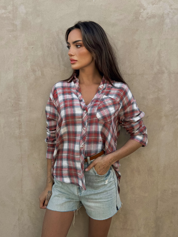 Harvest Oversized Flannel - Stitch And Feather