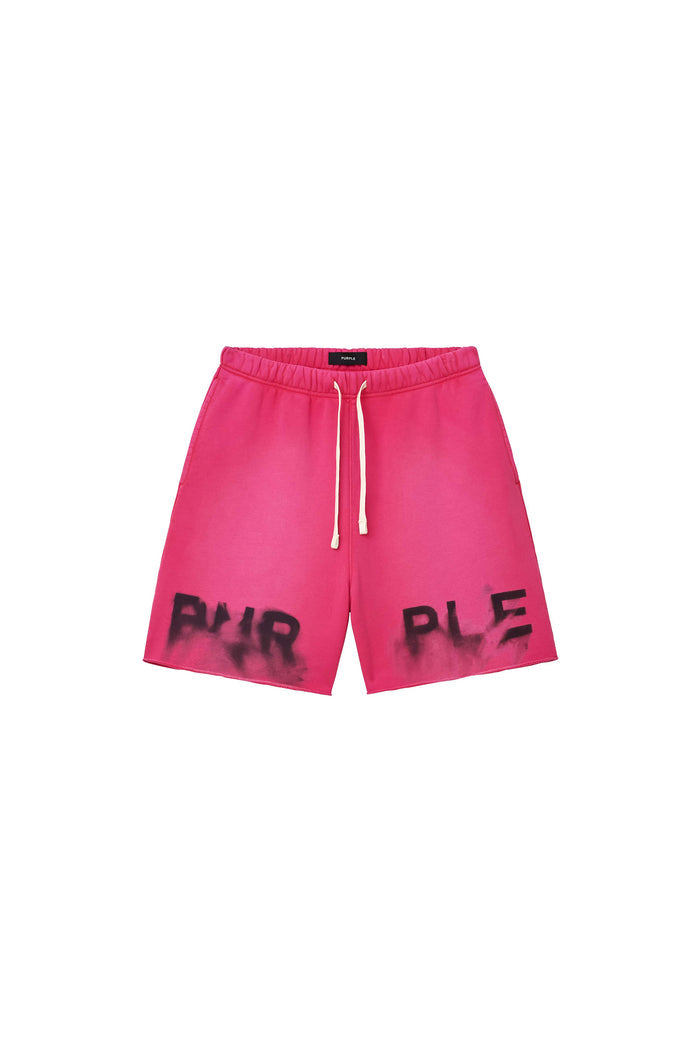 Haze Short Bright Rose Heavyweight Fleece Relaxed Fit with Elastic Waistband