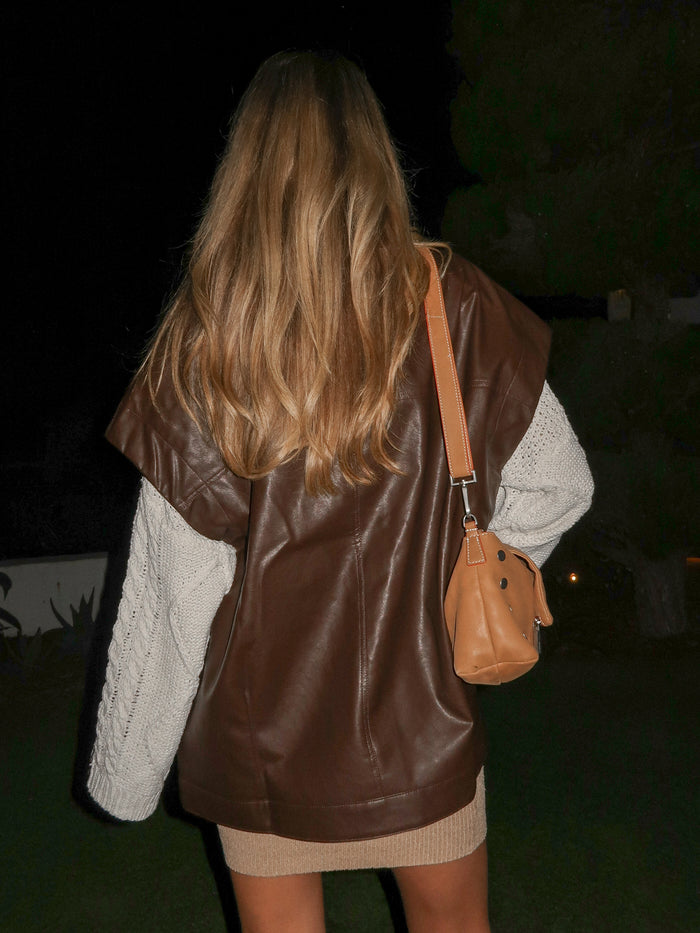 Heartbreaker Faux Leather Vest - Final Sale - Stitch And Feather