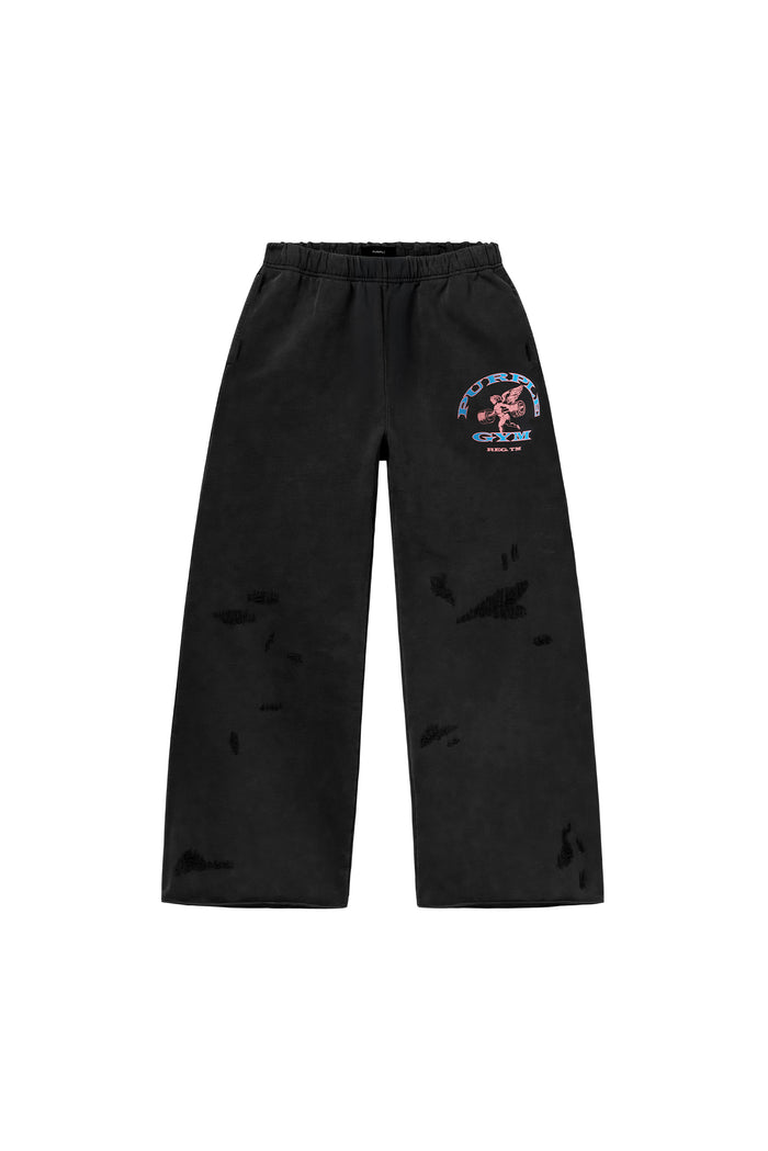 Heavyweights Sweatpants in Hard Acid Wash with elastic waistband and flat drawcord.