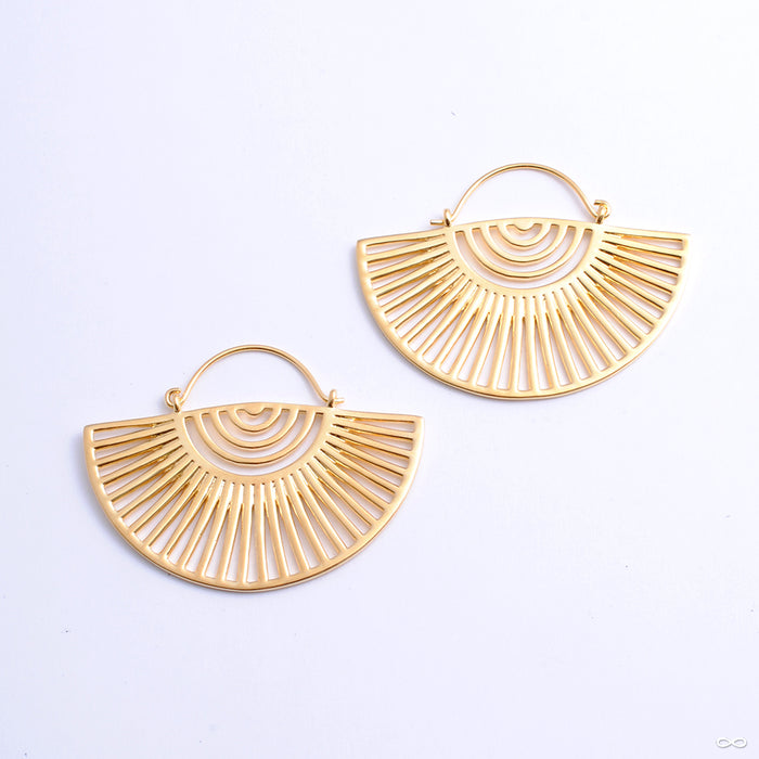 Helios Earrings from Tether Jewelry in yellow gold