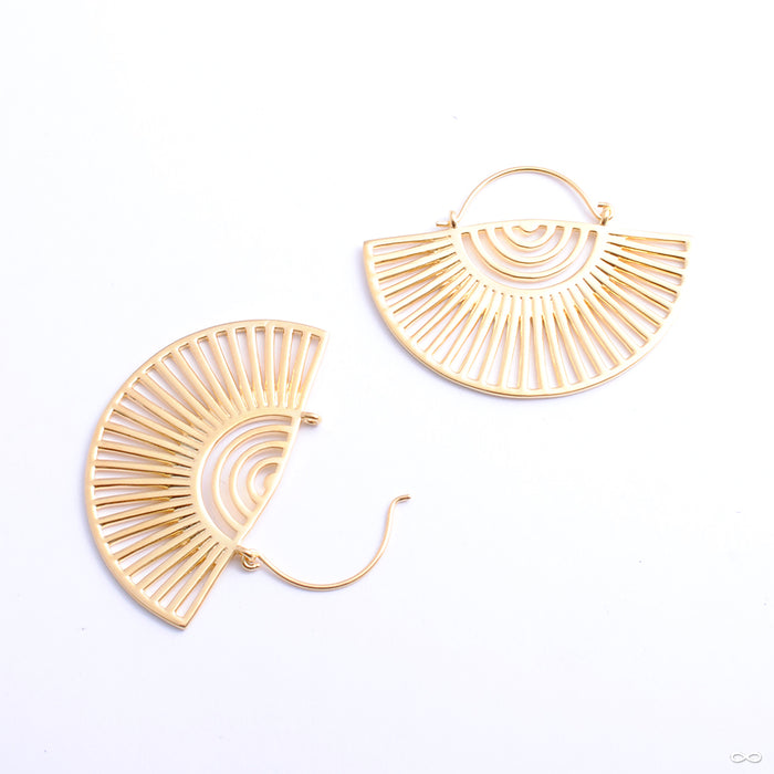 Helios Earrings from Tether Jewelry in yellow gold