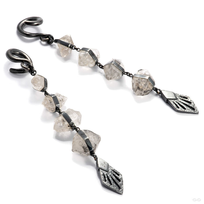 Herkermer Cascade Dangles with Clear Quartz from Diablo Organics