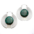 Hi-Fi Earrings with Stone from Tawapa in Silver with Chrysocolla