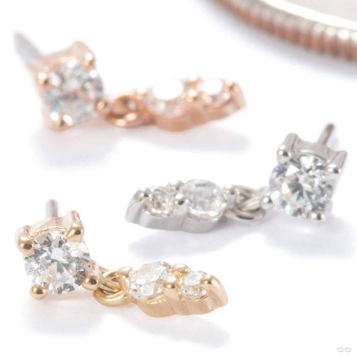 High Noon Press-fit End in Gold from Ember Body Jewelry in assorted materials