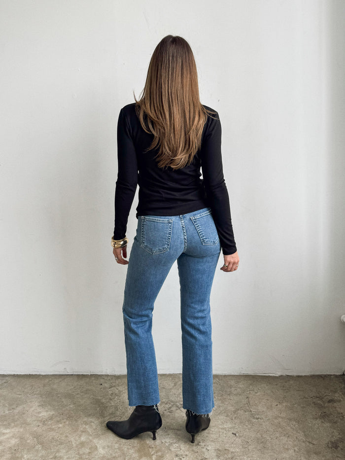 Highland Crop Flare Jeans - Stitch And Feather