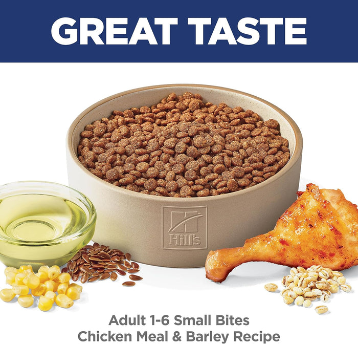 Hill's Science Diet Adult 1-6 Small Bites Dry Dog Food, Chicken & Barley, 5 lb. Bag