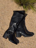 Hollie Knee High Boot in Black - Stitch And Feather