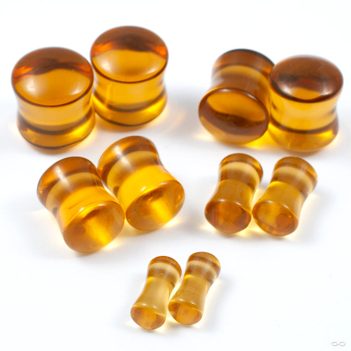 Honey Quartz Plugs from Oracle in various sizes