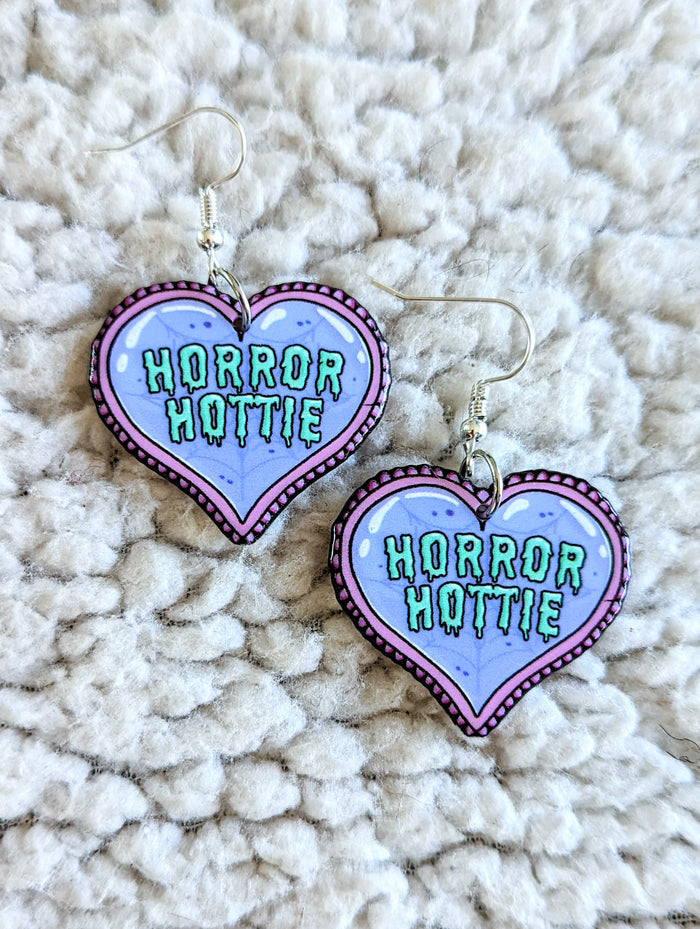 Horror Hottie Hearts Alternative Halloween Acrylic Earrings