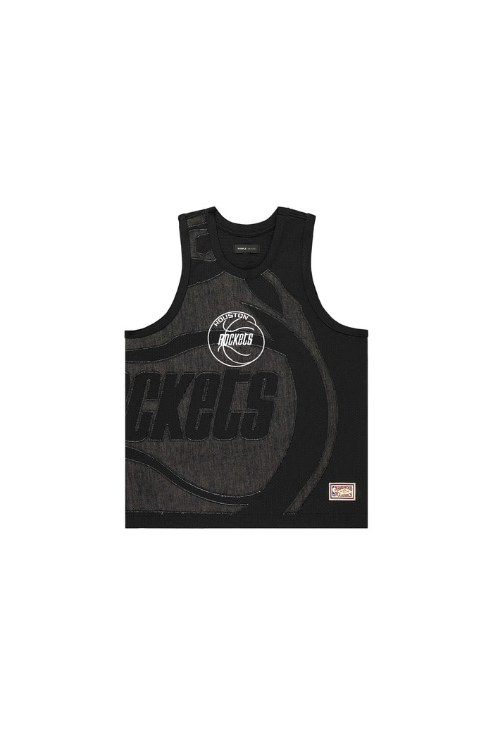 Houston Rockets Mesh Jersey with embroidered details in various sizes from XS to 3XL