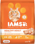 IAMS Proactive Health Dry Cat Food, Healthy Cat Food Dry Recipe for Adults, with Chicken 22 lb. Bag