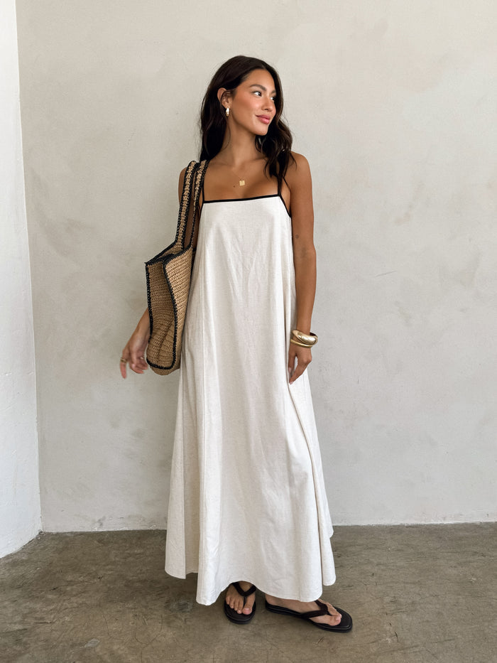 Ida Linen Maxi Dress - Stitch And Feather