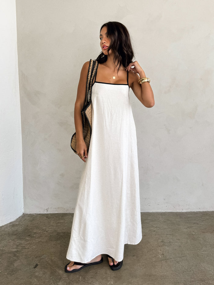 Ida Linen Maxi Dress - Stitch And Feather