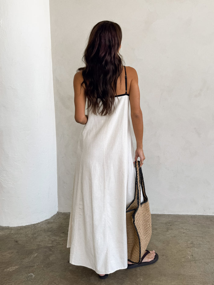 Ida Linen Maxi Dress - Stitch And Feather