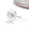 Impulse Press-fit End in Gold from Ember Body Jewelry with diamond
