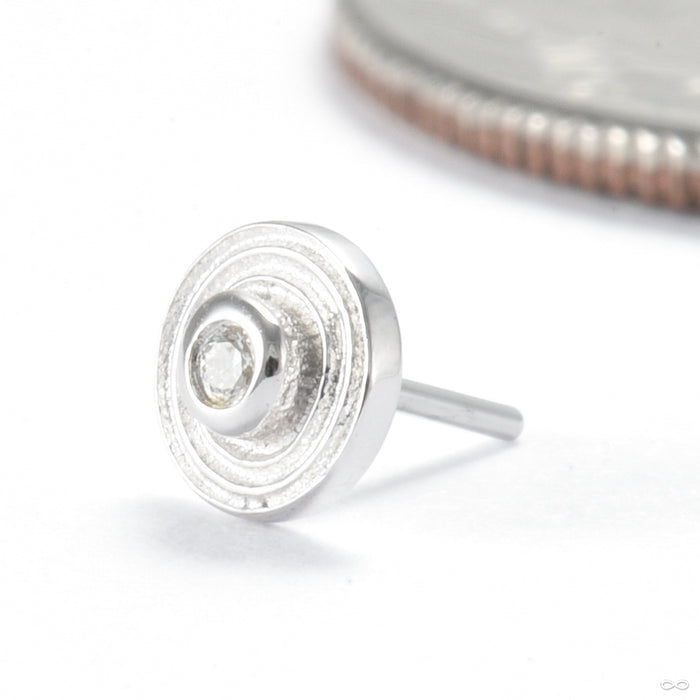 Impulse Press-fit End in Gold from Ember Body Jewelry with diamond