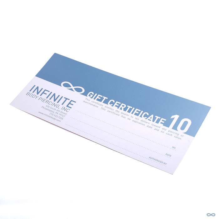 Philadelphia In-Store Gift Certificate for $10 value