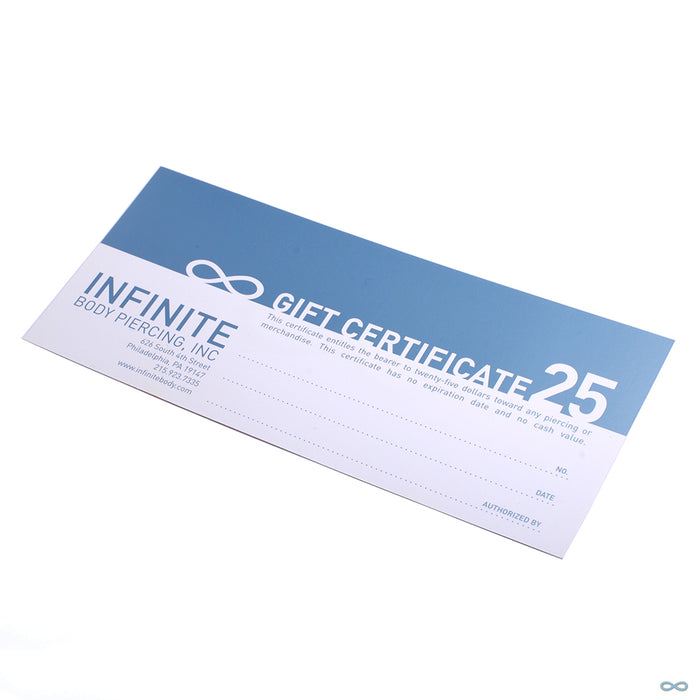Philadelphia In-Store Gift Certificate for $25 value