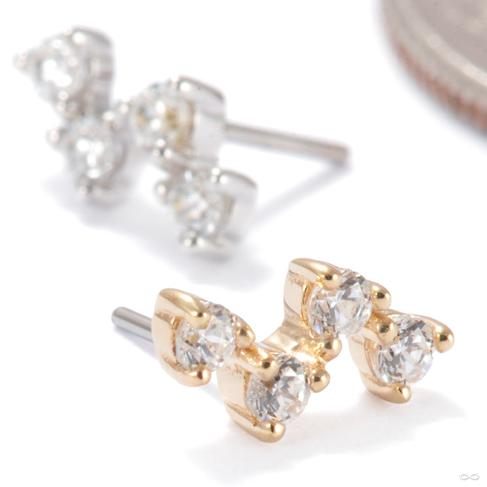 Intention Press-fit End in Gold from Ember Body Jewelry in assorted materials