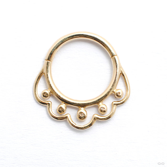 Interiority Clicker in Gold from Pupil Hall back view