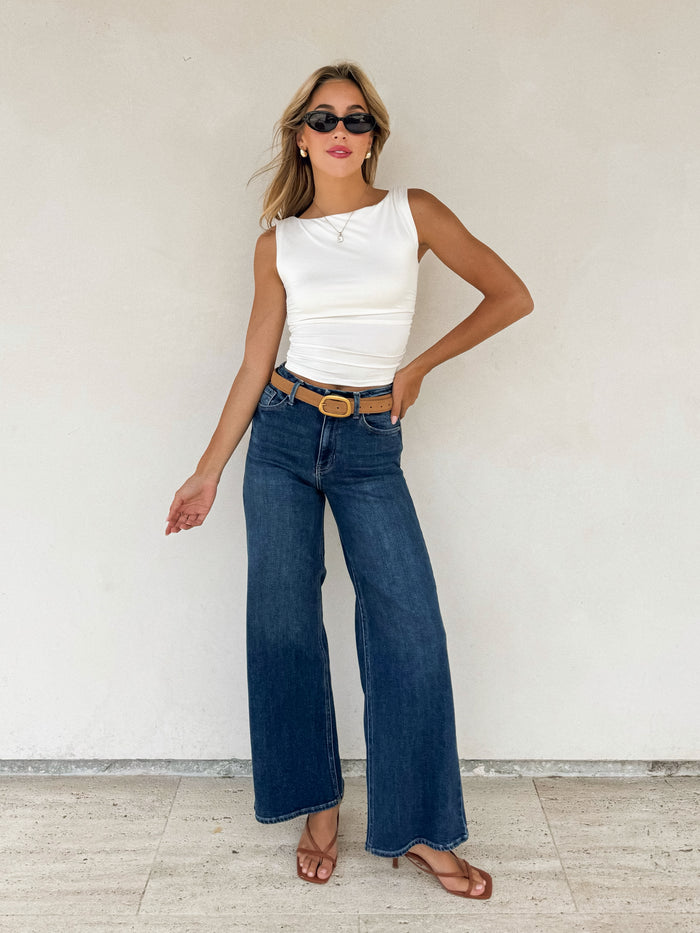 Into You Boatneck Top in Ivory - Stitch And Feather