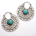Isis Clasp Hoops with Amazonite from Diablo Organics