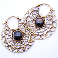 Isis Clasp Hoops with Labradorite from Diablo Organics