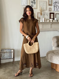 Ismeria Eyelet Midi Skirt - Stitch And Feather