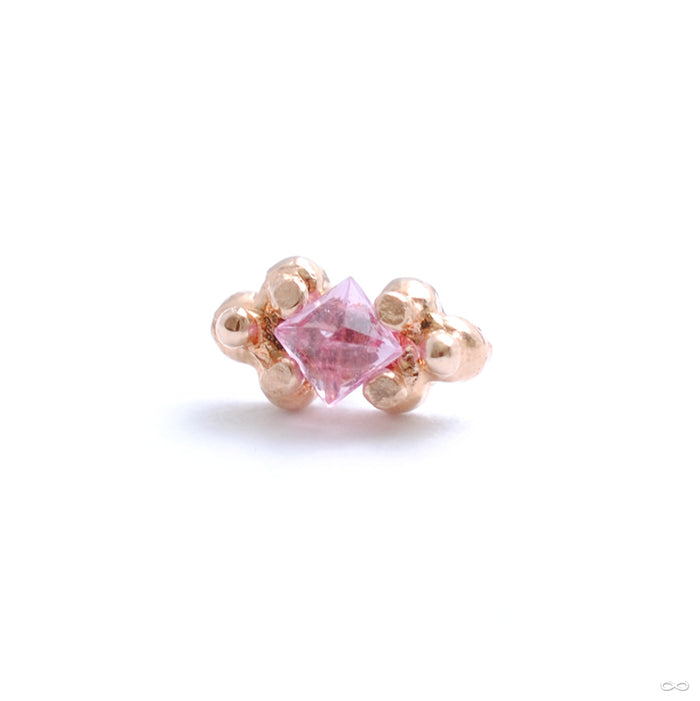 It Figures Press-fit End in Gold from Pupil Hall with Pink Sapphire