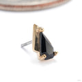 It Was All A Dream Press-fit End in 14k Yellow Gold with Black Spinel from Buddha Jewelry
