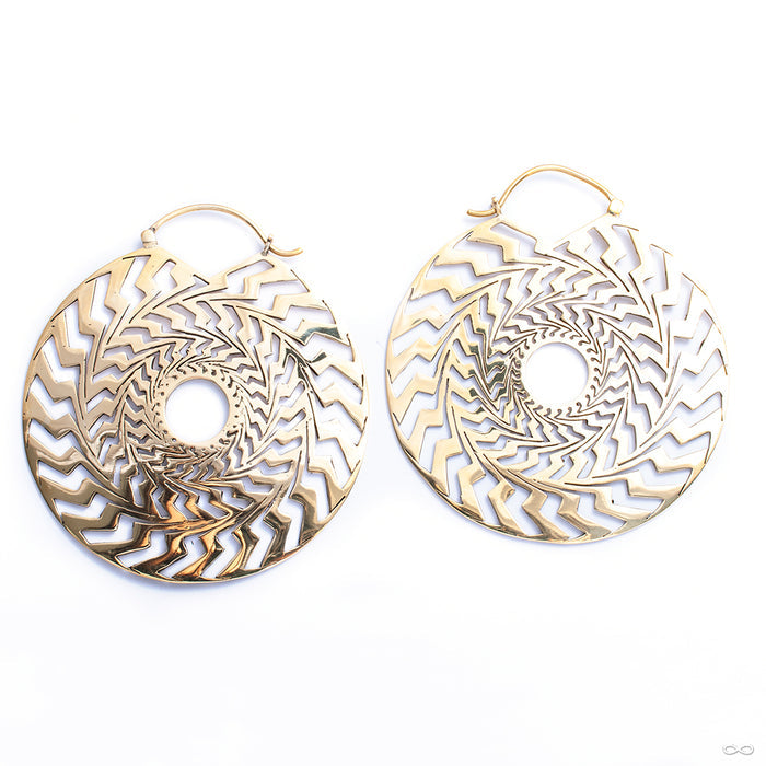 Jazz Hoops from Diablo Organics in brass