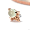 Jolene Press-Fit End in 14k Rose Gold with Jadeite from Tawapa
