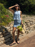 Junia Denim Mini Skirt - Final Sale - Stitch And Feather