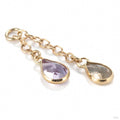 Junto Charm in 14k Yellow Gold with Amethyst and Labradorite from Hialeah