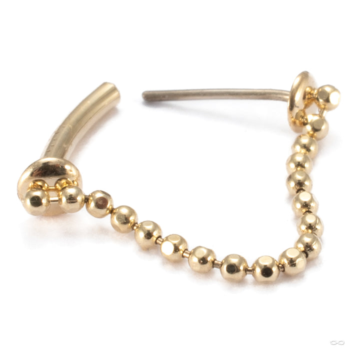 Just A Peek Beaded Press-fit Ring in 14k Yellow Gold from Pupil Hall open detail photo