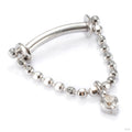 Just A Peek Stoned Press-fit Ring in 14k White Gold with White Sapphire from Pupil Hall
