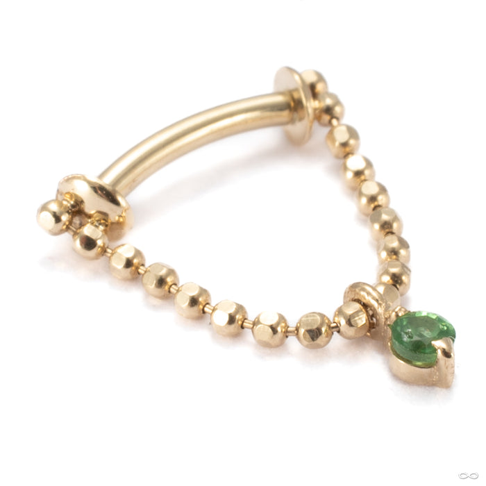 Just A Peek Stoned Press-fit Ring in 14k Yellow Gold with Tsavorite from Pupil Hall